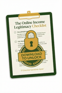 Online Income Legitimacy Checklist